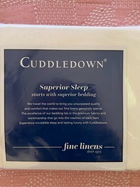 Cuddledown Flannel Queen Fitted Sheet White 100% Cotton Made In Germany 60x80 in